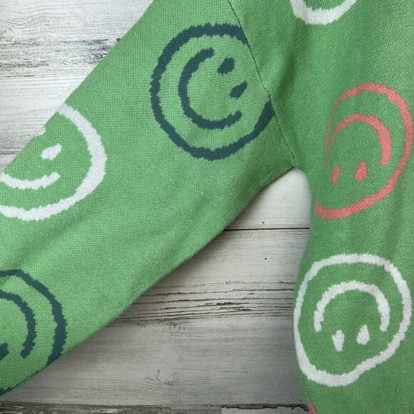 Polagram Boutique Brand Smiley Face Oversized Sweater Women’s Size Large - Picture 2 of 10